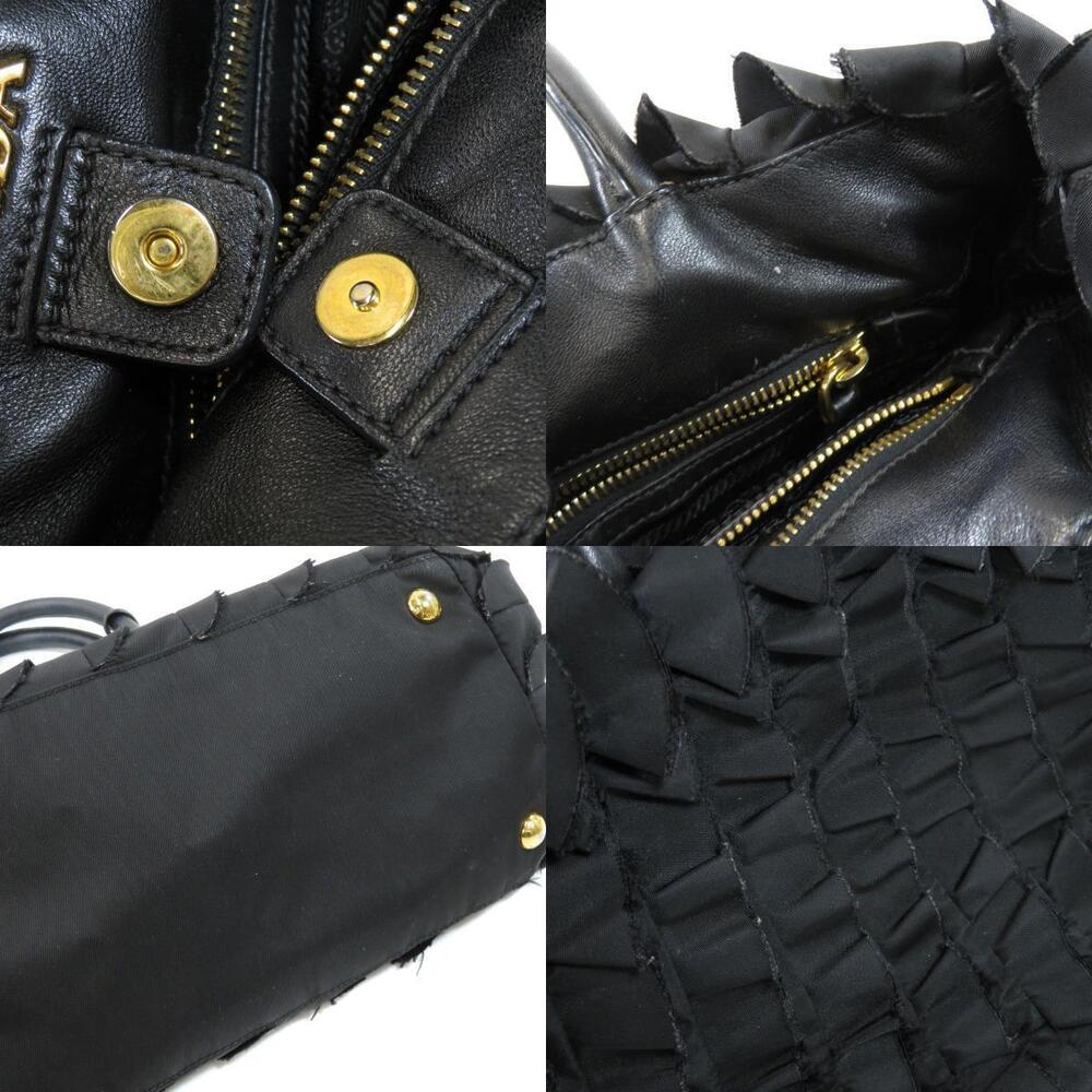 Prada Tessuto Ruffle Tote bag black - Picture 7 of 11